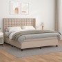 Cama box spring con colchón cuero sintético capuchino 180x200cm de , Camas y somieres - Ref: Foro24-3132518, Precio: 687,41 €...