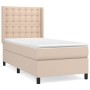 Box spring bed with cappuccino synthetic leather mattress 90x200 cm by , Beds and slatted bases - Ref: Foro24-3132482, Price:...