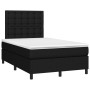 Cama box spring con colchón LED tela negro 120x200 cm de , Camas y somieres - Ref: Foro24-3135183, Precio: 408,92 €, Descuent...