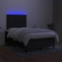 Cama box spring con colchón LED tela negro 120x200 cm de , Camas y somieres - Ref: Foro24-3135183, Precio: 408,92 €, Descuent...