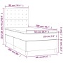 Boxspringbett mit Matratze und LED-Leuchten taupegrauer Stoff 90x200 cm von , Betten und Lattenroste - Ref: Foro24-3135169, P...