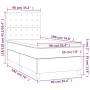 Boxspringbett mit Matratze und LED-Leuchten taupegrauer Stoff 90x190 cm von , Betten und Lattenroste - Ref: Foro24-3135721, P...