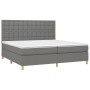 Box spring bed mattress and LED lights light gray fabric 200x200 cm by , Beds and slatted bases - Ref: Foro24-3135782, Price:...