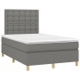 Cama box spring con colchón y LED tela gris oscuro 120x200 cm de , Camas y somieres - Ref: Foro24-3135742, Precio: 421,46 €, ...