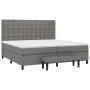 Box spring bed with dark gray fabric mattress 200x200 cm by , Beds and slatted bases - Ref: Foro24-3136942, Price: 735,39 €, ...