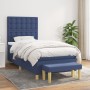 Cama box spring con colchón tela azul 90x190 cm de , Camas y somieres - Ref: Foro24-3137443, Precio: 393,75 €, Descuento: %