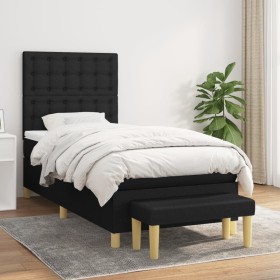 Box spring bed with black fabric mattress 100x200 cm by , Beds and slatted bases - Ref: Foro24-3137455, Price: 388,64 €, Disc...