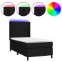 Cama box spring colchón y luces LED tela negro 80x200 cm de , Camas y somieres - Ref: Foro24-3138591, Precio: 316,45 €, Descu...