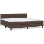 Cama box spring con colchón cuero sintético marrón 200x200 cm de , Camas y somieres - Ref: Foro24-3141146, Precio: 639,99 €, ...