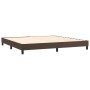 Cama box spring con colchón cuero sintético marrón 200x200 cm de , Camas y somieres - Ref: Foro24-3141146, Precio: 639,99 €, ...