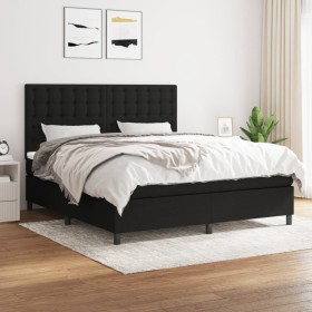 Box spring bed with black fabric mattress 160x200 cm by , Beds and slatted bases - Ref: Foro24-3142107, Price: 568,12 €, Disc...