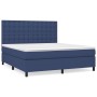 Cama box spring con colchón tela azul 160x200 cm de , Camas y somieres - Ref: Foro24-3142111, Precio: 579,00 €, Descuento: %