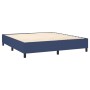 Box spring bed with blue fabric mattress 160x200 cm by , Beds and slatted bases - Ref: Foro24-3142111, Price: 579,00 €, Disco...