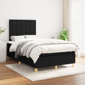 Box spring bed with black fabric mattress 120x200 cm by , Beds and slatted bases - Ref: Foro24-3142643, Price: 411,15 €, Disc...