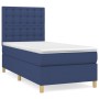 Box spring bed with blue fabric mattress 80x200 cm by , Beds and slatted bases - Ref: Foro24-3142615, Price: 334,17 €, Discou...