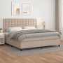 Box spring bed with cappuccino synthetic leather mattress 200x200cm by , Beds and slatted bases - Ref: Foro24-3142868, Price:...