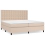 Box spring bed with cappuccino synthetic leather mattress 200x200cm by , Beds and slatted bases - Ref: Foro24-3142868, Price:...