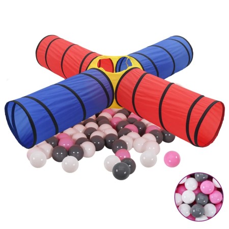 Children's play tunnel with 250 multicolored balls by , Play tents and tunnels - Ref: Foro24-3107711, Price: 58,16 €, Discoun...