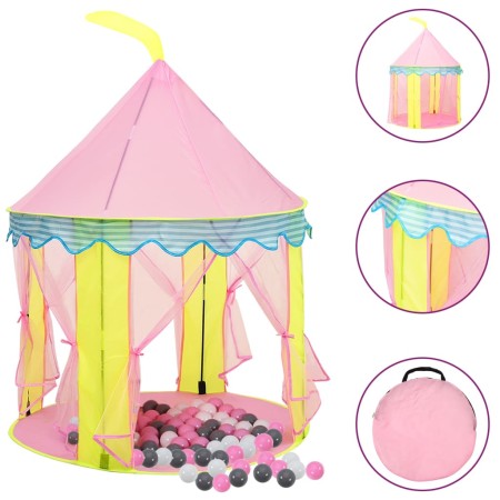 Kinderspielzelt mit 250 rosa Bällen 100x100x127 cm von , Spielzelte und Tunnel - Ref: Foro24-3107747, Preis: 60,56 €, Rabatt: %