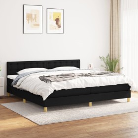 Boxspringbett mit schwarzer Stoffmatratze 200x200 cm von , Betten und Lattenroste - Ref: Foro24-3140963, Preis: 591,38 €, Rab...