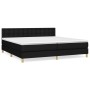 Cama box spring con colchón tela negro 200x200 cm de , Camas y somieres - Ref: Foro24-3140963, Precio: 614,66 €, Descuento: %