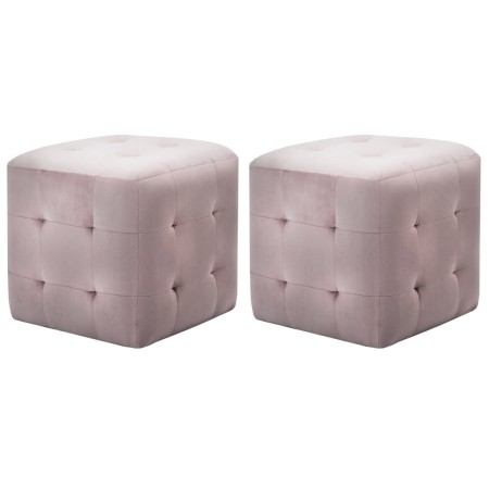 Two pink velvet bedside tables 30x30x30 cm by vidaXL, Nightstands - Ref: Foro24-249020, Price: 76,13 €, Discount: %