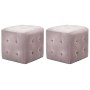 Mesitas de noche 2 unidades terciopelo rosa 30x30x30 cm de vidaXL, Mesitas de noche - Ref: Foro24-249020, Precio: 76,13 €, De...