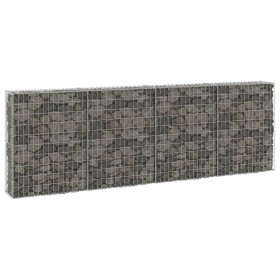 Gabionenwand mit verzinkten Stahlabdeckungen 300x30x100 cm von , Zaunpaneele - Ref: Foro24-147821, Preis: 150,62 €, Rabatt: %