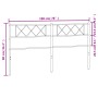 Kopfteil aus schwarzem Metall, 193 cm von , Kopf- und Fußteile - Ref: Foro24-372314, Preis: 33,99 €, Rabatt: %