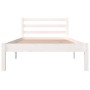 Estructura de cama madera maciza de pino blanco 90x190 cm de , Camas y somieres - Ref: Foro24-810396, Precio: 70,06 €, Descue...