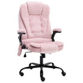 Pink velvet massage office chair by , Office chairs - Ref: Foro24-20574, Price: 248,88 €, Discount: %