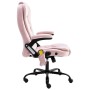 Pink velvet massage office chair by , Office chairs - Ref: Foro24-20574, Price: 237,99 €, Discount: %