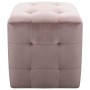 Mesitas de noche 2 unidades terciopelo rosa 30x30x30 cm de vidaXL, Mesitas de noche - Ref: Foro24-249020, Precio: 76,13 €, De...