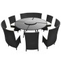 7-piece garden dining set and black synthetic rattan cushions by , Garden sets - Ref: Foro24-43098, Price: 1,00 €, Discount: %