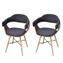 Dining chairs, 2 units, curved wood and dark gray fabric by vidaXL, dining chairs - Ref: Foro24-241687, Price: 253,99 €, Disc...