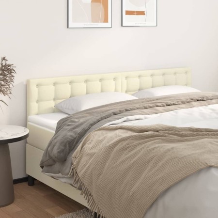 Headboards 2 units cream-colored synthetic leather 100x5x78/88 cm by , Headboards and footboards - Ref: Foro24-346526, Price:...