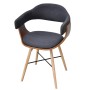 Dining chairs, 2 units, curved wood and dark gray fabric by vidaXL, dining chairs - Ref: Foro24-241687, Price: 253,99 €, Disc...