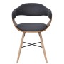 Dining chairs, 2 units, curved wood and dark gray fabric by vidaXL, dining chairs - Ref: Foro24-241687, Price: 253,99 €, Disc...