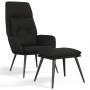 Sillón de relax con taburete tela de microfibra negro de , Sillones - Ref: Foro24-3097738, Precio: 151,99 €, Descuento: %