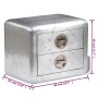 Aviator-style side table with 2 vintage drawers. by vidaXL, Side tables - Ref: Foro24-242116, Price: 207,32 €, Discount: %