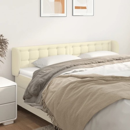 Cream synthetic leather headboard 183x23x78/88 cm by , Headboards and footboards - Ref: Foro24-3117248, Price: 74,33 €, Disco...