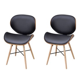 Dining chairs 2 pcs synthetic leather and curved wood by vidaXL, dining chairs - Ref: Foro24-241688, Price: 142,63 €, Discoun...