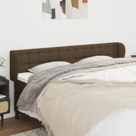 Dark gray fabric headboard 203x23x78/88 cm by , Headboards and footboards - Ref: Foro24-3117603, Price: 79,99 €, Discount: %