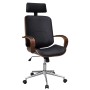 Swivel office chair curved wood and artificial leather by vidaXL, Office chairs - Ref: Foro24-241686, Price: 249,03 €, Discou...