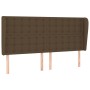 Headboard with dark brown fabric ears 203x23x118/128 cm by , Headboards and footboards - Ref: Foro24-3118415, Price: 149,59 €...