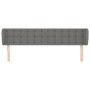 Dark gray fabric headboard 203x16x78/88 cm by , Headboards and footboards - Ref: Foro24-3119225, Price: 84,99 €, Discount: %