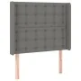 Headboard with dark gray fabric ears 83x16x118/128 cm by , Headboards and footboards - Ref: Foro24-3119989, Price: 93,73 €, D...