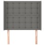 Cabecero con orejas de tela gris oscuro 83x16x118/128 cm de , Cabeceros y pies de cama - Ref: Foro24-3119989, Precio: 75,54 €...