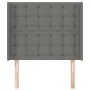 Headboard with dark gray fabric ears 83x16x118/128 cm by , Headboards and footboards - Ref: Foro24-3119989, Price: 93,73 €, D...