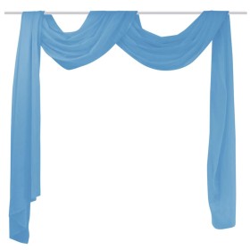 Turquoise vaporous voile curtain 140x600 cm by vidaXL, Curtains and curtains - Ref: Foro24-130759, Price: 20,99 €, Discount: %